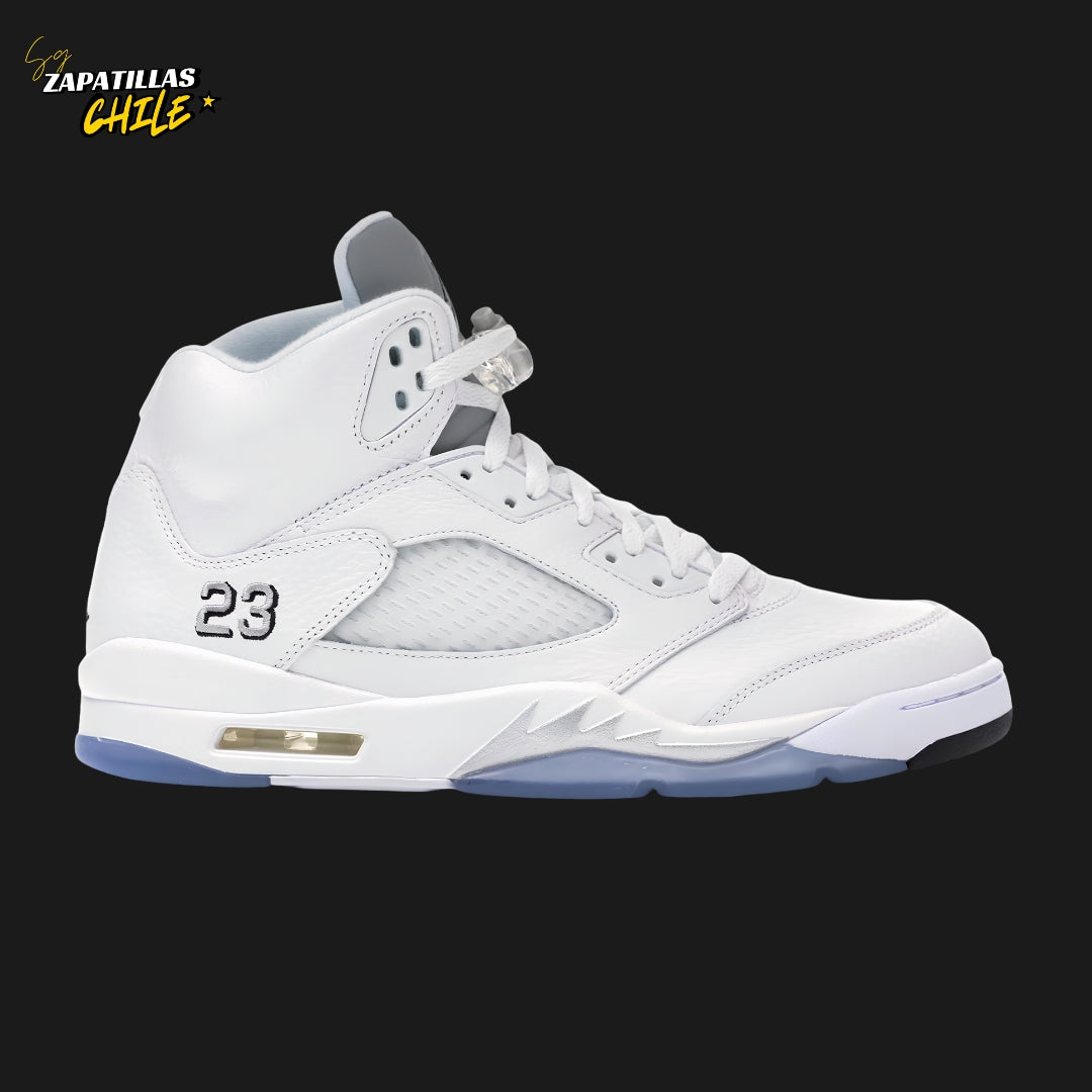 Jordan Retro 5 Metallic White