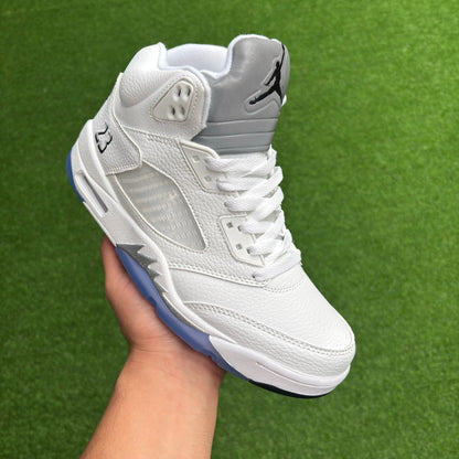 Jordan Retro 5 Metallic White
